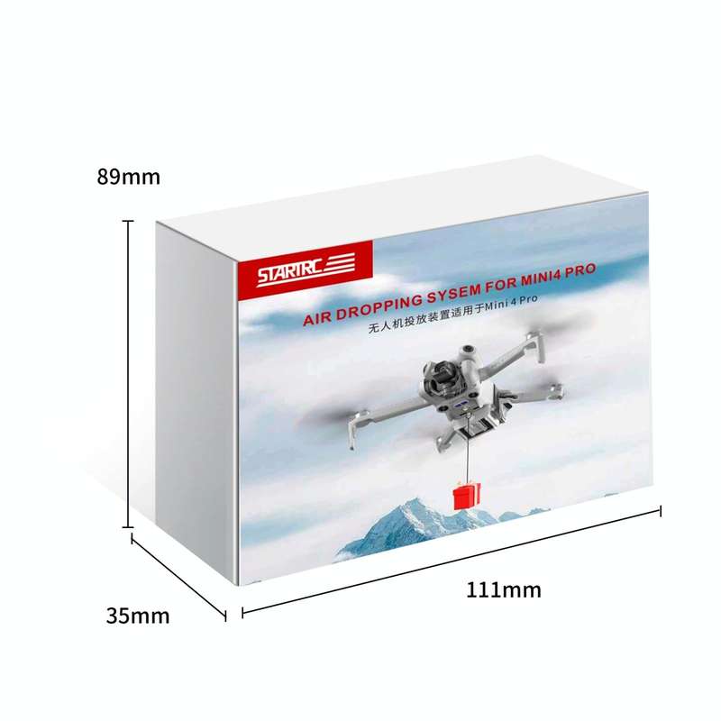 For DJI Mini 4 Pro STARTRC Magnetic Air-Dropping System Thrower Parabolic Bracket (Grey)