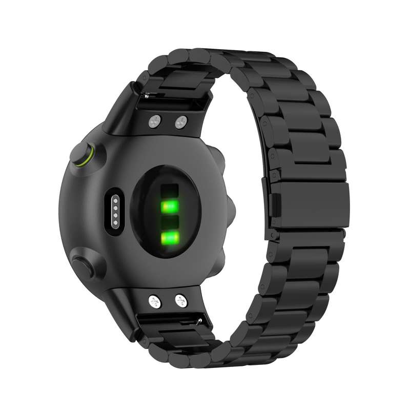 For Garmin Forerunner 45 / 45S / Swim 2 Universal Three Beads Stainless Steel Watch Band(Black)