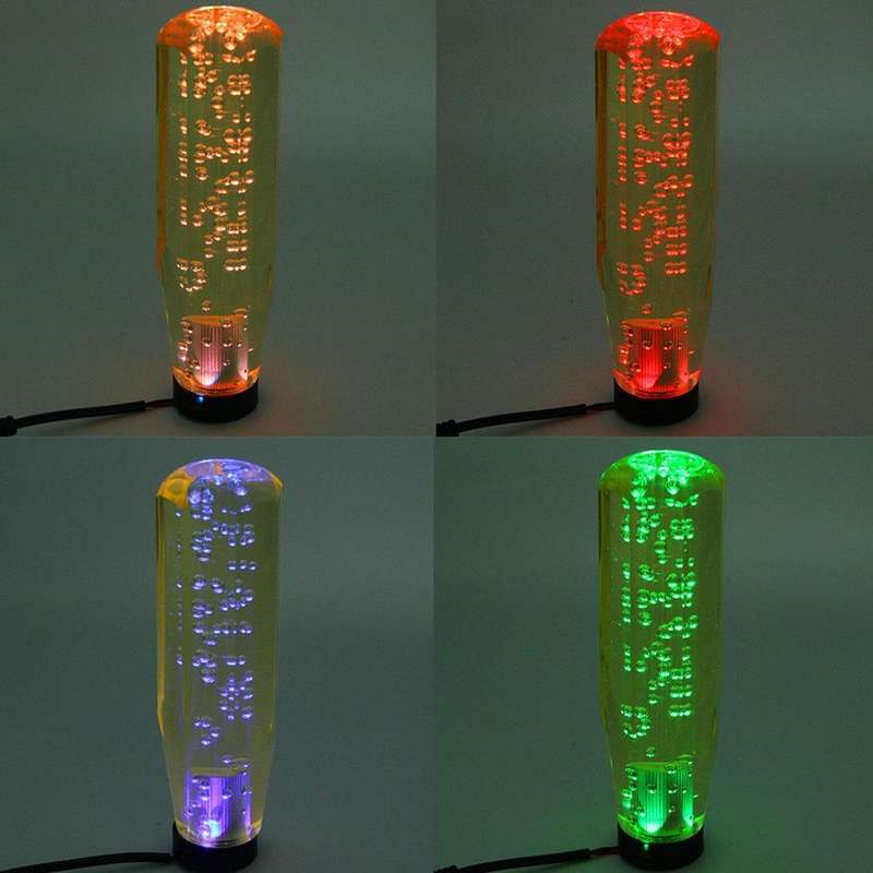 Crystal Colorful Light Car Breathing Racing Dash LED Magic Lamp Gear Head Shift Knob with Base, S...