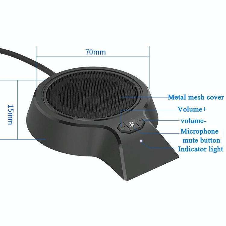 M100PRO Built-in Speaker 360-Degree Pickup Video Voice Call USB Omnidirectional Microphone Confer...