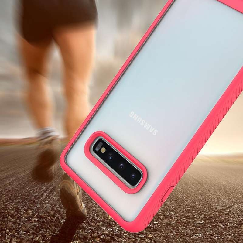For Samsung Galaxy S10 Plus Starry Sky Solid Color Series Shockproof PC + TPU Protective Case(Black)