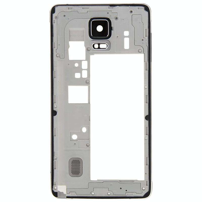 For Galaxy Note 4 / N910F Middle Frame Bezel Back Plate Housing Camera Lens Panel  (Black)