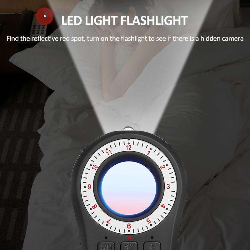 S100 Infrared Scanner Wireless Precision Alarm Detector with LED Flashlight (Black)