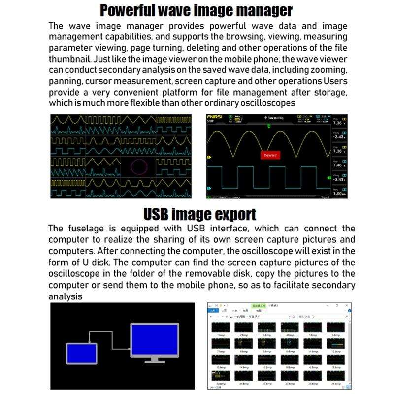FNIRSI 1014D 2 in 1 Dual-channel 100M Bandwidth Digital Oscilloscope 1GS Sampling Signal Generato...