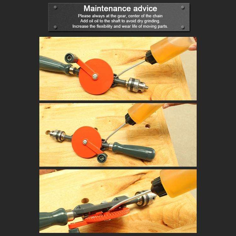 Powerful Manual Drill Steel Precision Casting DIY Woodworking Drill Universal Hand Drill Teaching...
