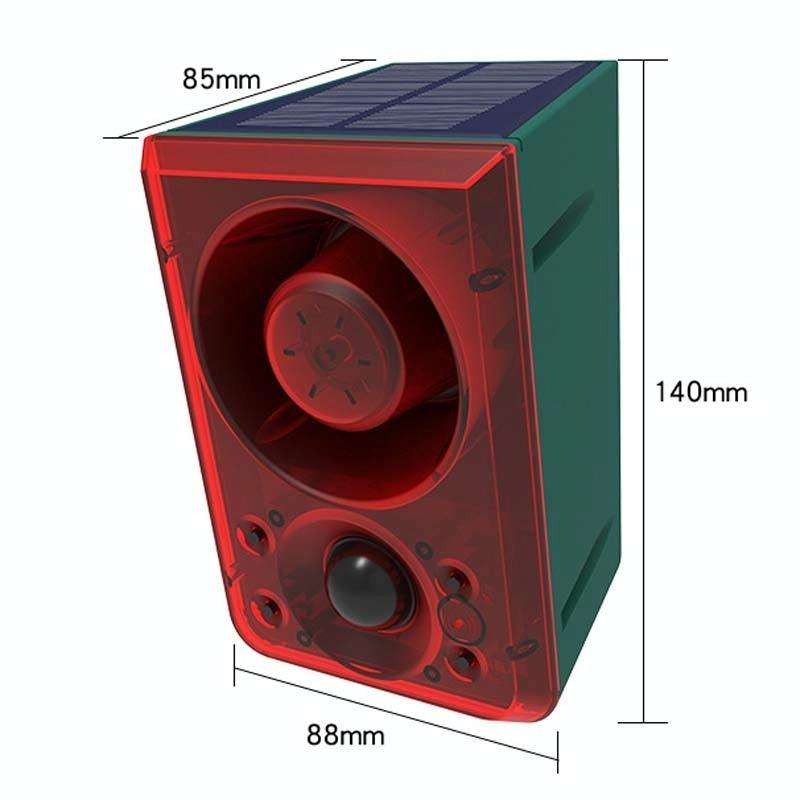 N911N Solar Alarm Infrared Sensor Sound And Light Blast Warning Light Animal Repeller(English Ver...