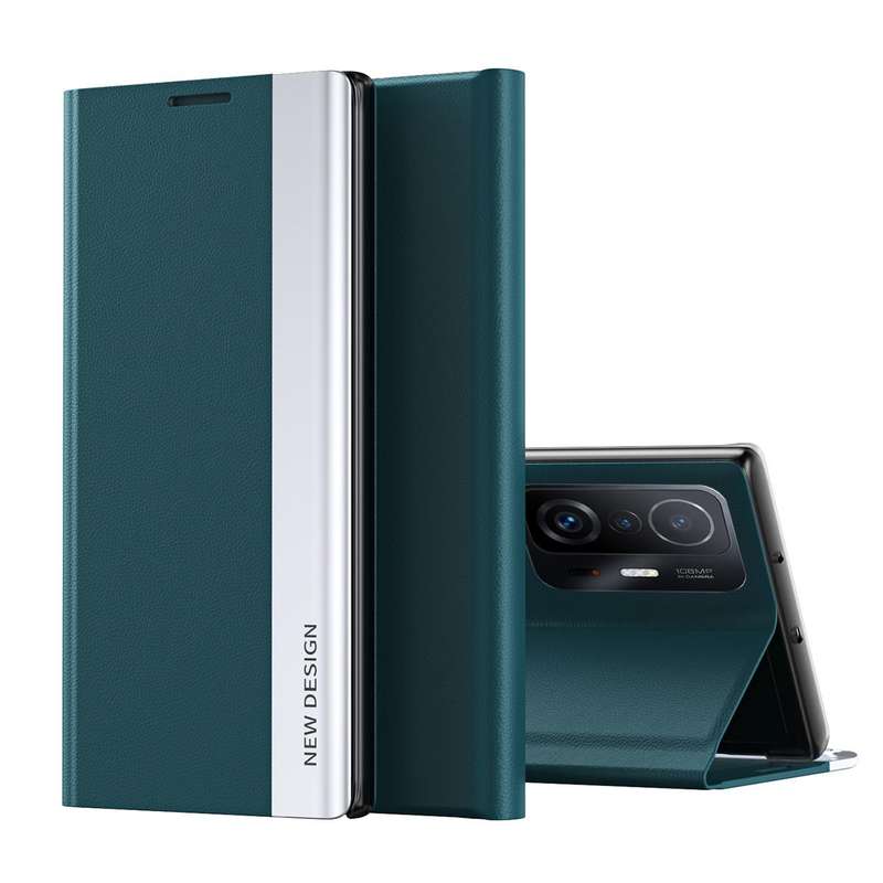 For Xiaomi Mi 11T / 11T Pro Side Electroplated Magnetic Ultra-Thin Horizontal Flip Leather Case w...