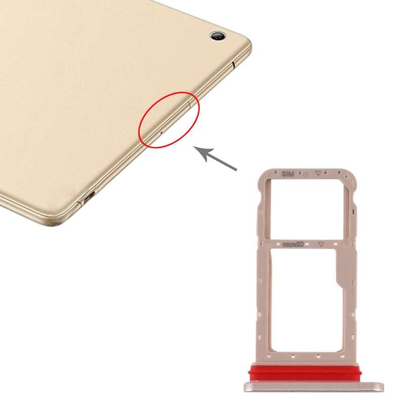 SIM Card Tray + Micro SD Card Tray for Huawei Honor Waterplay (Gold)