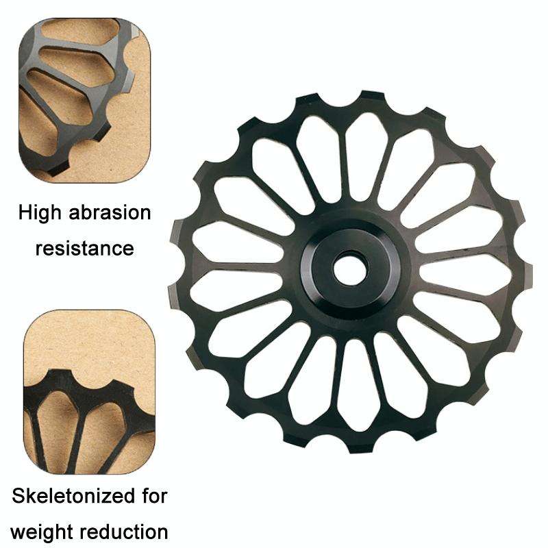 BIKERSAY Bicycle Rear Derailleur Bearing Guide Wheel Accessories, Color: SDL-17 Black