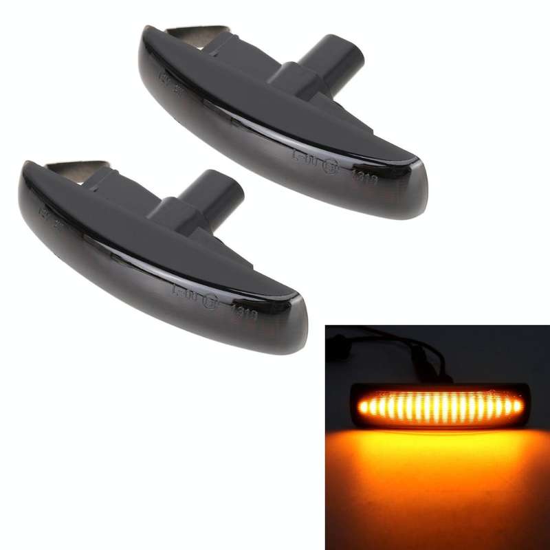 2 PCS DC12V / 3W Car LED Dynamic Blinker Side Lights Flowing Water Turn Signal Light for Land Rov...