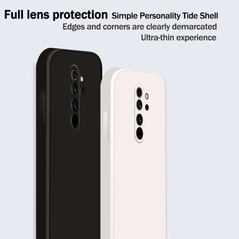 For Xiaomi Redmi Note 8 Pro Solid Color Imitation Liquid Silicone Straight Edge Dropproof Full Co...