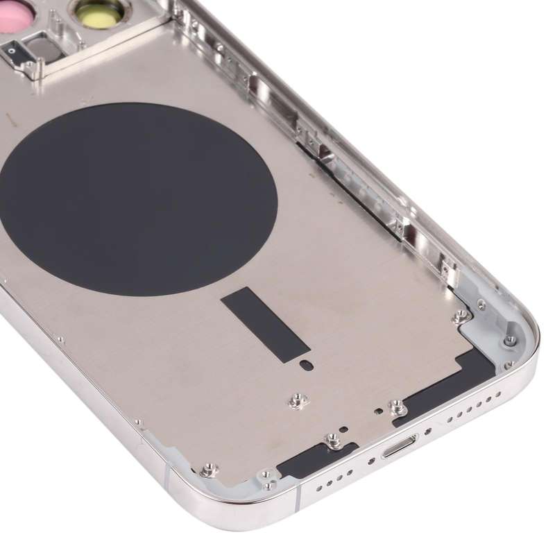 Back Housing Cover with SIM Card Tray & Side  Keys & Camera Lens for iPhone 13 Pro Max(White)