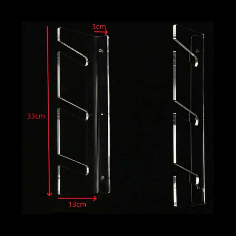 YX076 Wall Mount Four Wheel Skateboard Storage Bracket(Transparent)