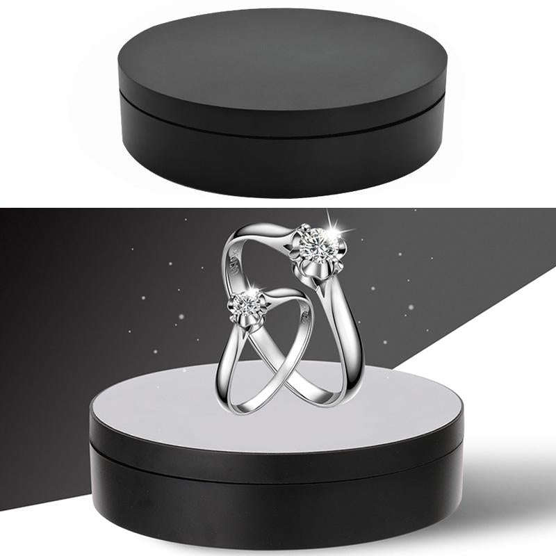 13.8cm USB Charging Smart 360 Degree Rotating Turntable Display Stand Video Shooting Props Turnta...
