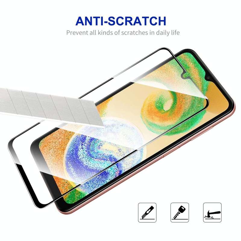 For Samsung Galaxy A04 / A04s 5pcs ENKAY Full Glue 0.26mm 9H 2.5D Tempered Glass Full Film