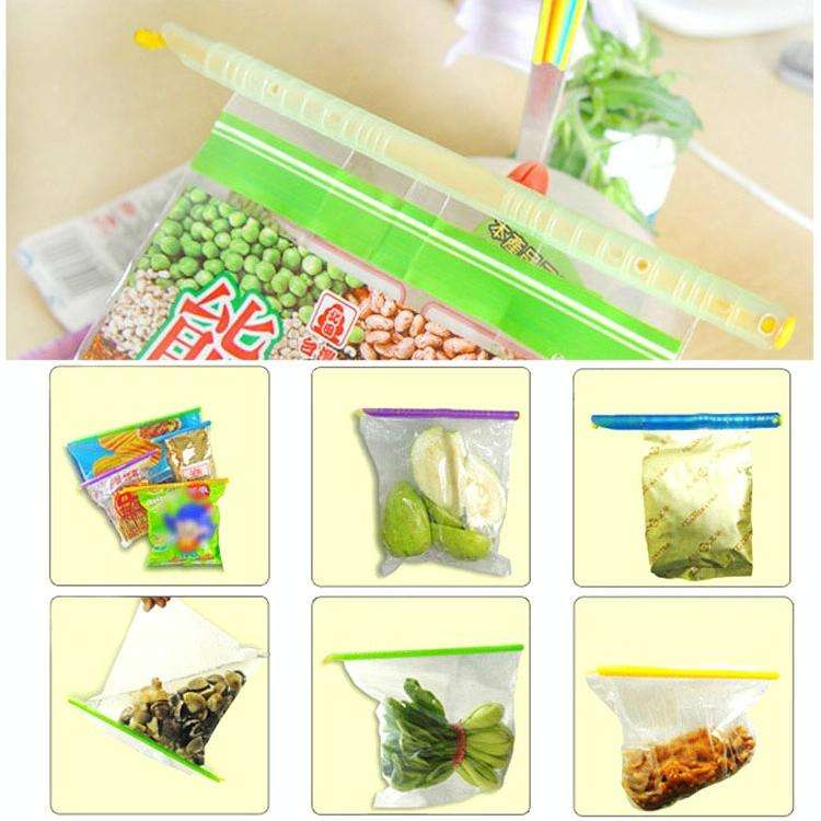 3 x Revolutionary Big Size Plastic Slide & Store Bag Sealer Keeping Fresh Bag Sealing Bar Rod Sti...