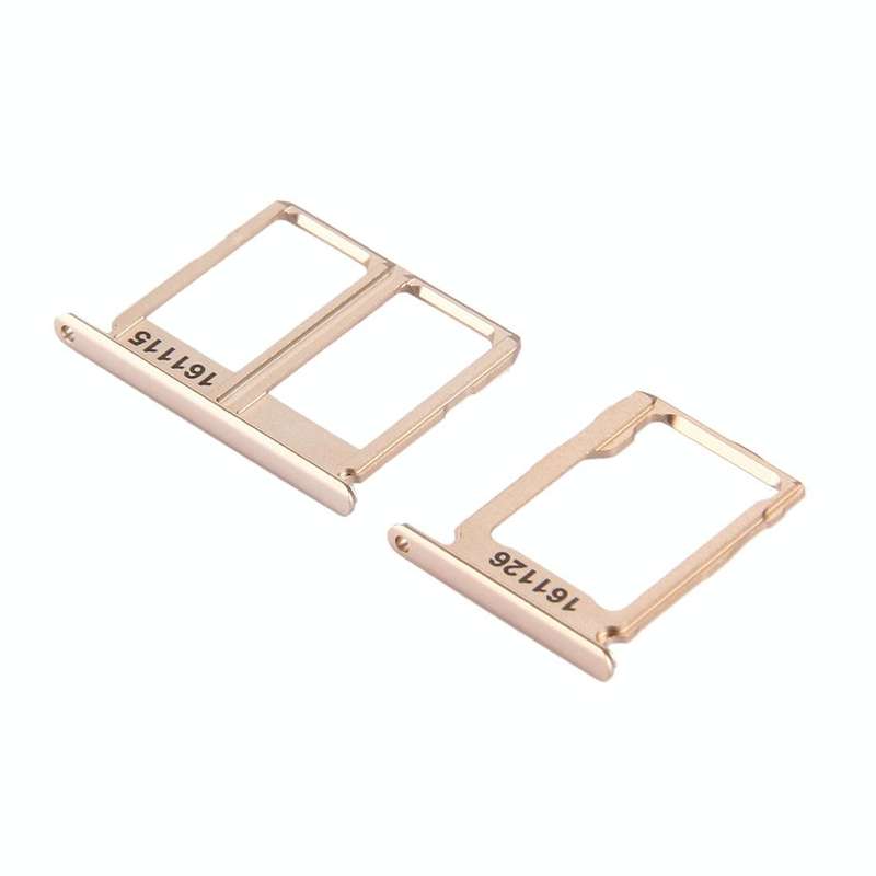 For Galaxy C9 Pro / C9000 SIM Card Tray + Micro SD Card Tray (Gold)
