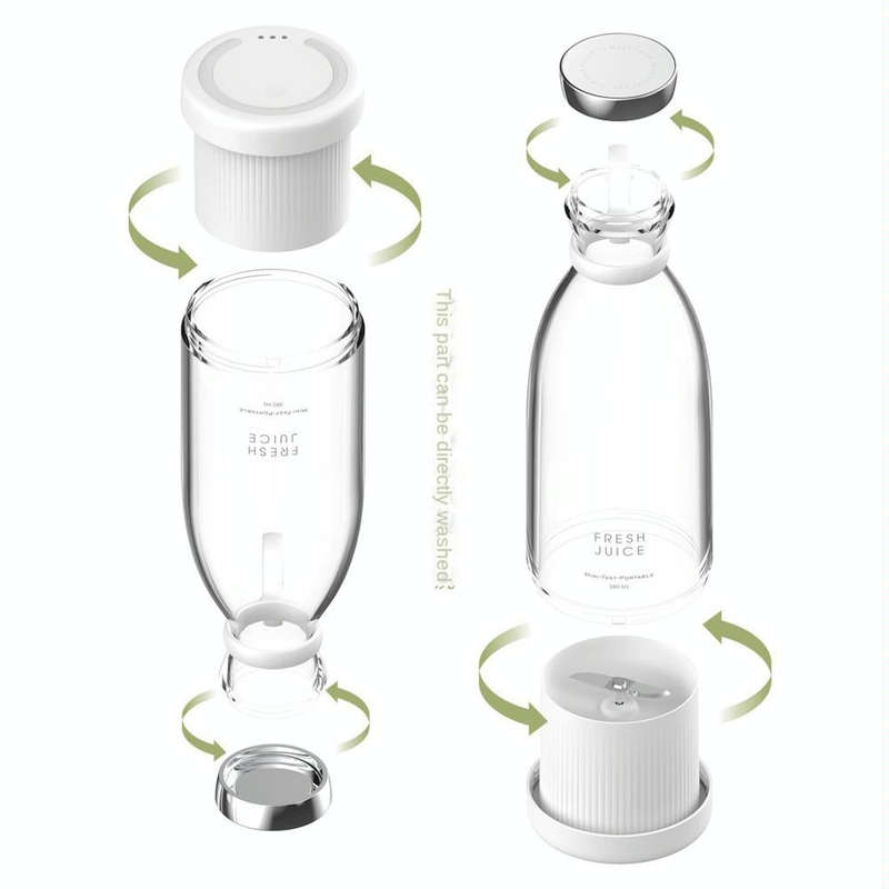 Wireless Charging Outdoor Portable Mini Electric Juicer (White)