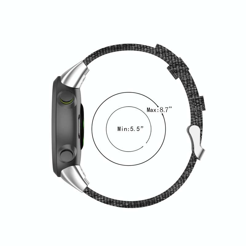 For Garmin Forerunner 45 / 45S / Swim 2 Universal Nylon Canvas Watch Band(Grey)