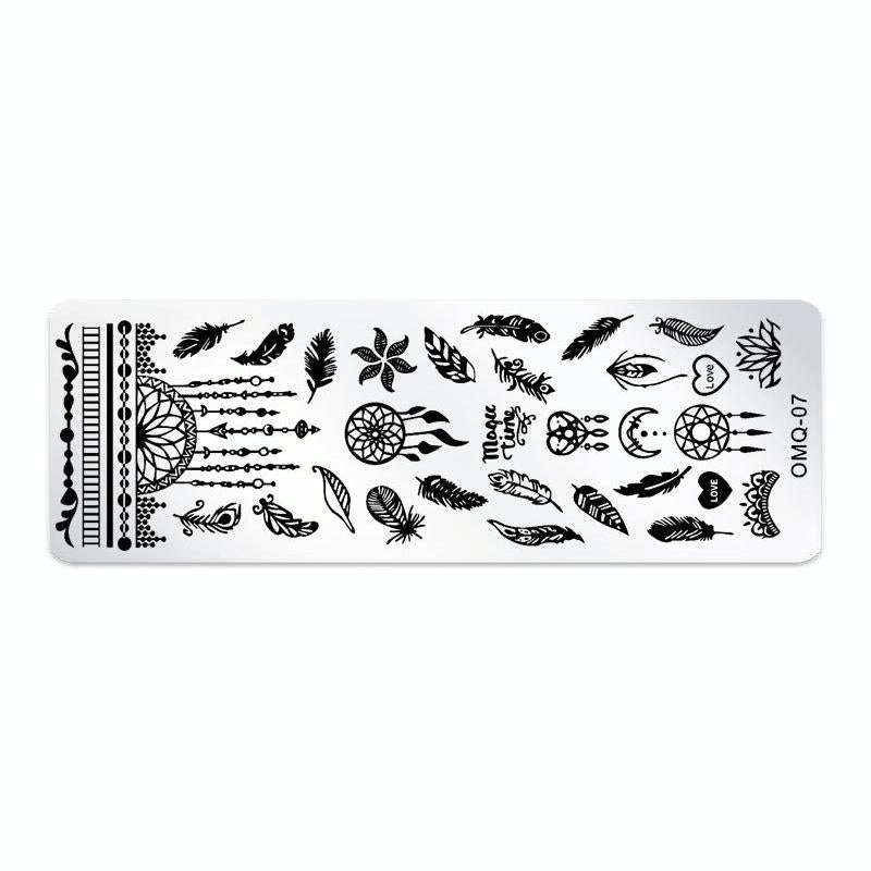 5 PCS Nail Art Print Template Nail Art Tools(OMQ-07)