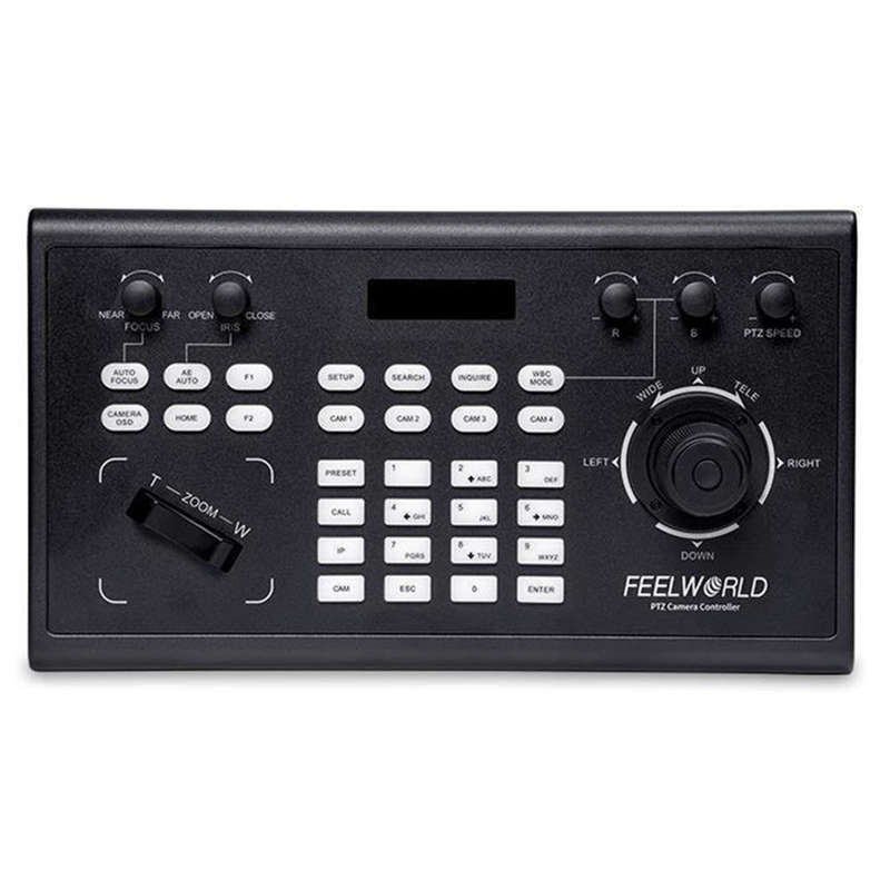 FEELWORLD KBC10 PTZ Camera Controller with Joystick and Keyboard Control ,Support PoE(UK Plug)