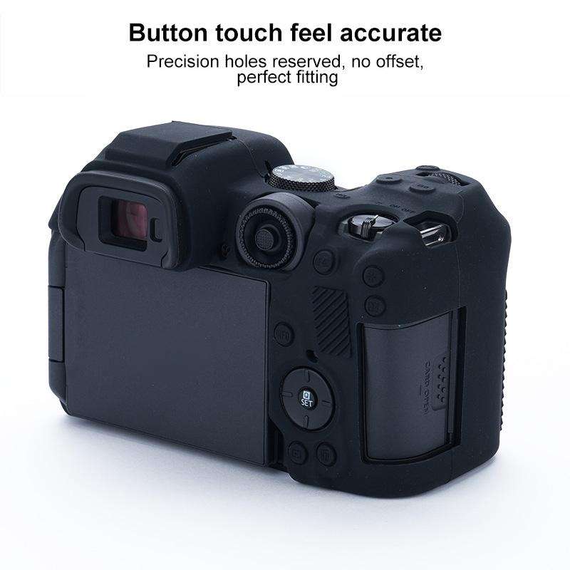 For Canon EOS R7 Soft Silicone Protective Case (Black)