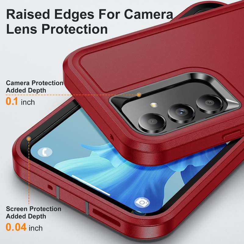 For Samsung Galaxy A54 Life Waterproof Rugged Phone Case(Red + Black)