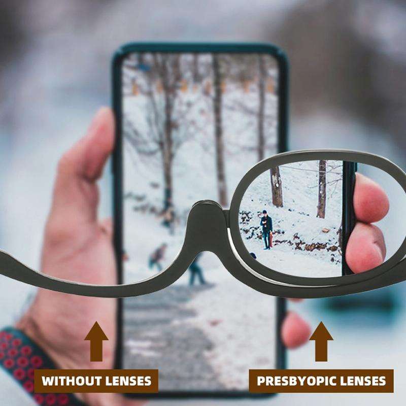 Makeup Presbyopic Glasses Monolithic Reading Glass Magnifying Glass, Degree: +150(Light Blue)