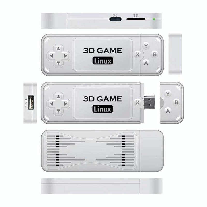 Y6 Handheld Game Console 2.4G HD 4K Wireless Portable Linux Video Game Stick, Style: 128G 10000+ ...