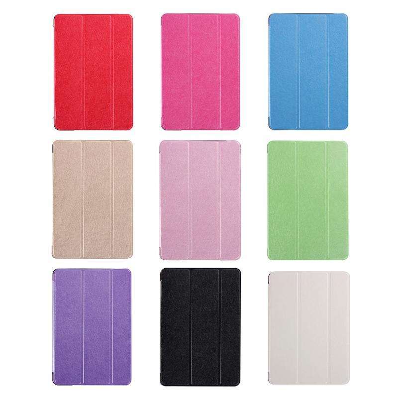 Silk Texture Horizontal Flip Leather Case with Three-Folding Holder for iPad mini 4(White)