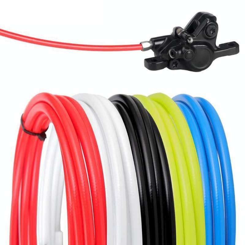 TRLREQ Mountain Bike Brake Tube 5mm Hydraulic Oil Disc Oil Brakes Braided Tube, Length: 3 PCS 1m ...