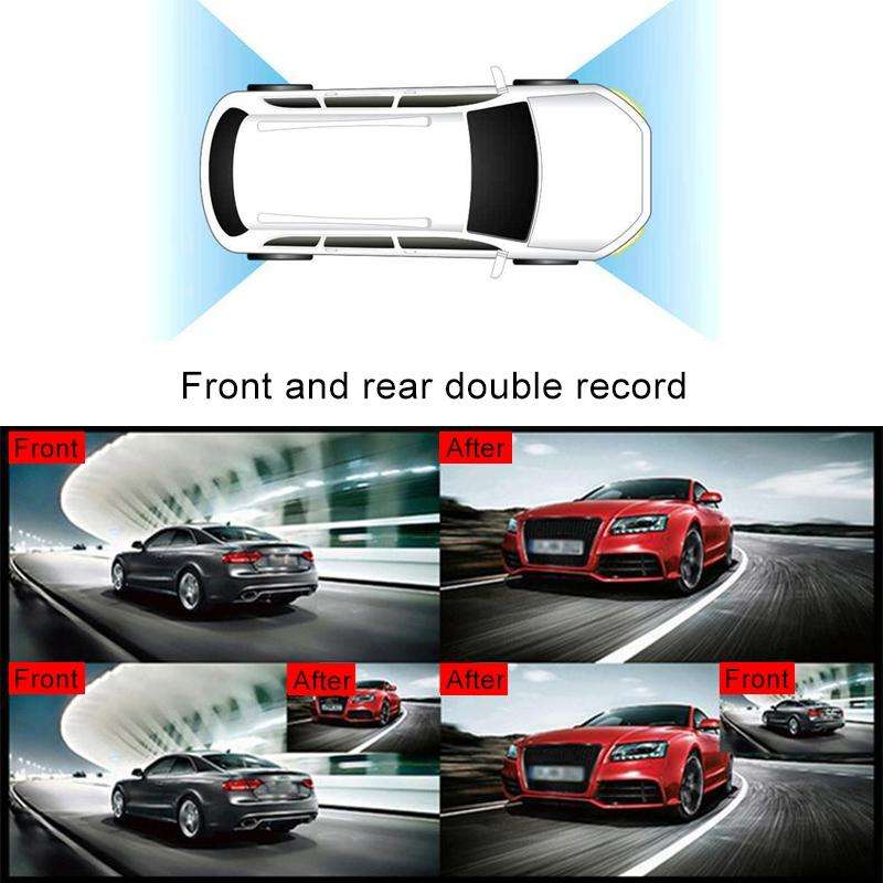 X96 4 inch 2.5D Full HD 1080P Multi-functional Smart Car Dual Lens Video Record Camera Support TF...
