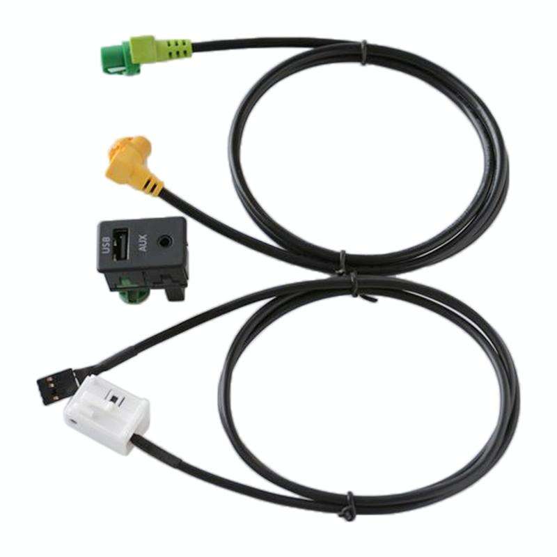 Car AUX USB Switch Holder + Cable Wiring Harness for Volkswagen Magotan / Touran / Polo / Touran ...