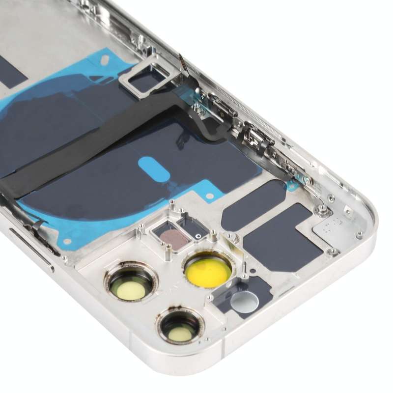 For iPhone 13 Pro Battery Back Cover with Side Keys & Card Tray & Power + Volume Flex Cable & Wir...