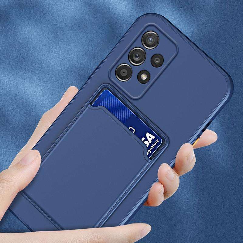 For Samsung Galaxy A23 4G / 5G Skin Feel Card TPU Contrast Color Button Phone Case(Gray)