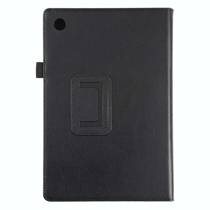 For Samsung Galaxy Tab A8 10.5 2021 Litchi Texture Solid Color Leather Tablet Case(Black)