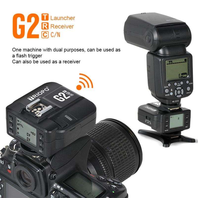 TRIOPO G2 Wireless Flash Trigger 2.4G Receiving / Transmitting Dual Purpose TTL High-speed Trigge...
