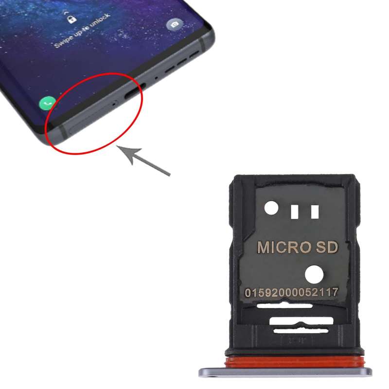 For TCL 20 Pro 5G Original SIM Card Tray + Micro SD Card Tray(Grey)