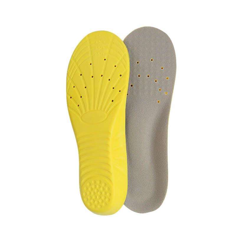 Shock Absorption Thickening Slow Rebound Soft and Comfortable Wicking Insole, Size:L(Yellow Botto...