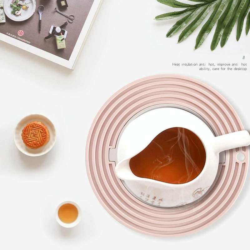 3 in 1 Round Silicone Heat Insulation Pad High Temperature Resistant Multifunctional Tableware Pa...