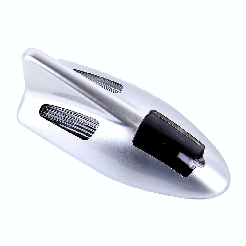 Solar Colorful Light Anti Collision Shark Fin Car Taillight LED Flash Warning Light Caution Light...