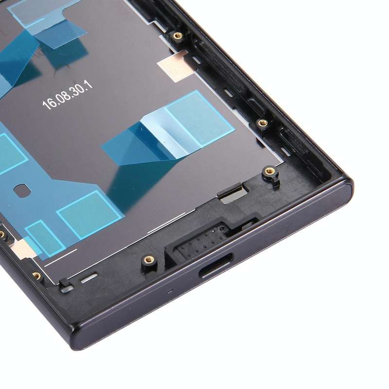 Back Battery Cover + Back Battery Bottom Cover + Middle Frame for Sony Xperia XZ(Black)