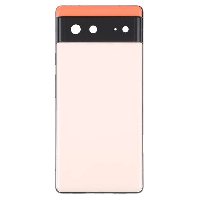 For Google Pixel 6 Battery Back Cover with Middle Frame(Pink)