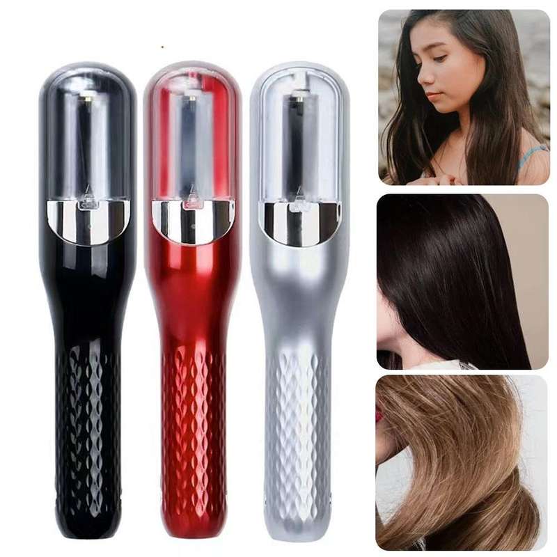 Wireless Hair Split Ends Trimmer USB Charging Hair Cutter Smooth End Cutting Clipper(Red)