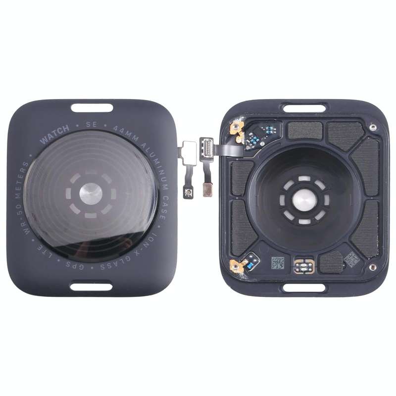 For Apple Watch SE 2022 44mm LTE Edition Rear Housing Glass Cover with Cable (Midnight)