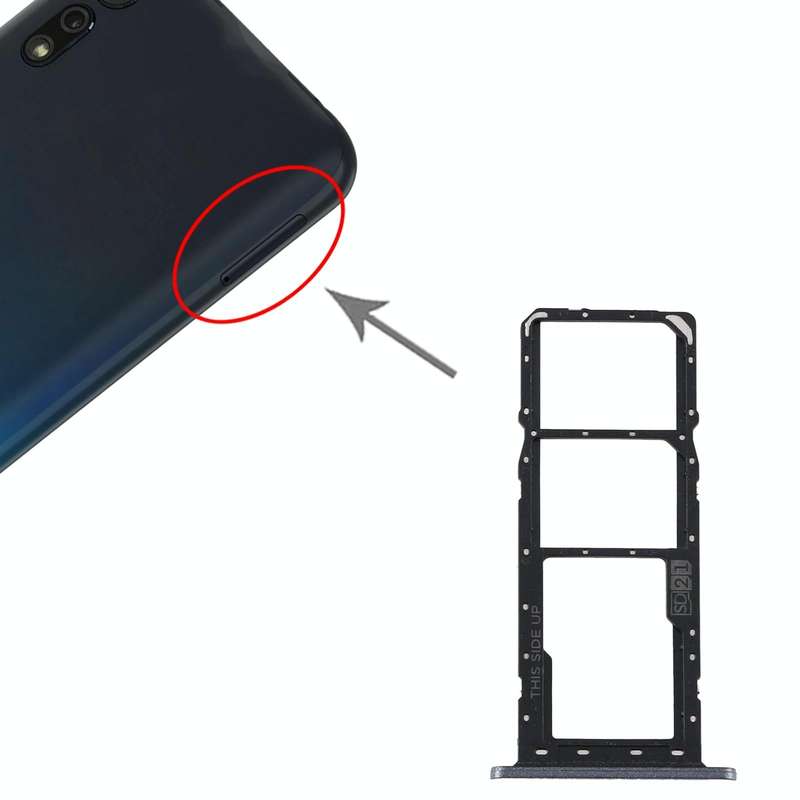 SIM Card Tray + SIM Card Tray + Micro SD Card Tray for Motorola Moto E6 Plus/Moto E6s (2020)/AGA0...