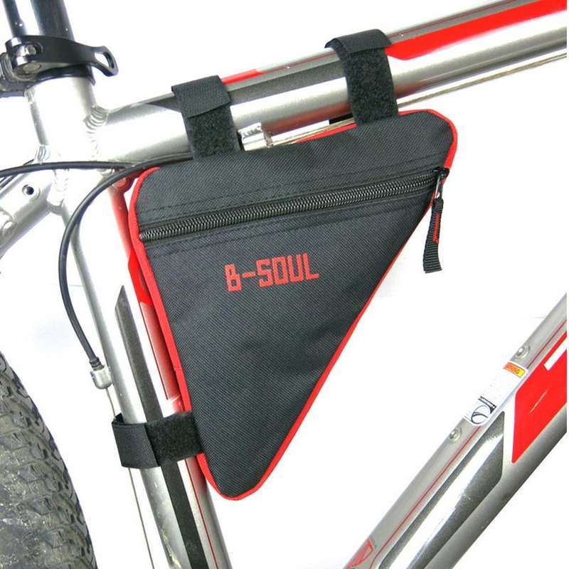 Triangle Bike Bag Front Tube Frame Cycling Bicycle Bags Waterproof MTB Road Pouch Holder Saddle(R...