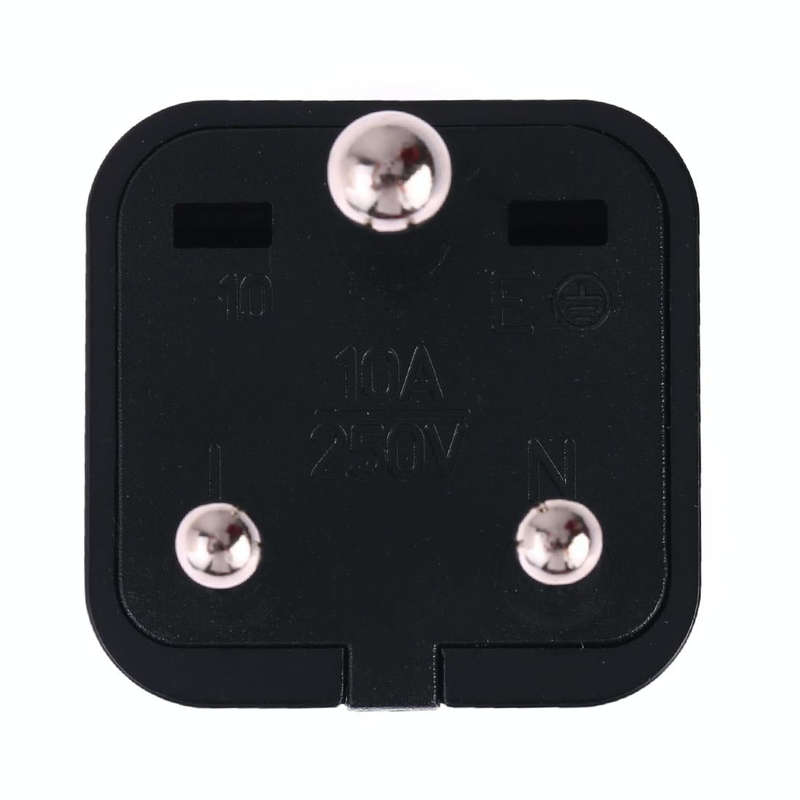 Portable Universal Socket to (Small) South Africa Plug Power Adapter Travel Charger (Black)