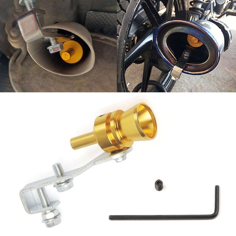 Universal Aluminum Turbo Sound Exhaust Muffler Pipe Whistle Car / Motorcycle Simulator Whistler, ...