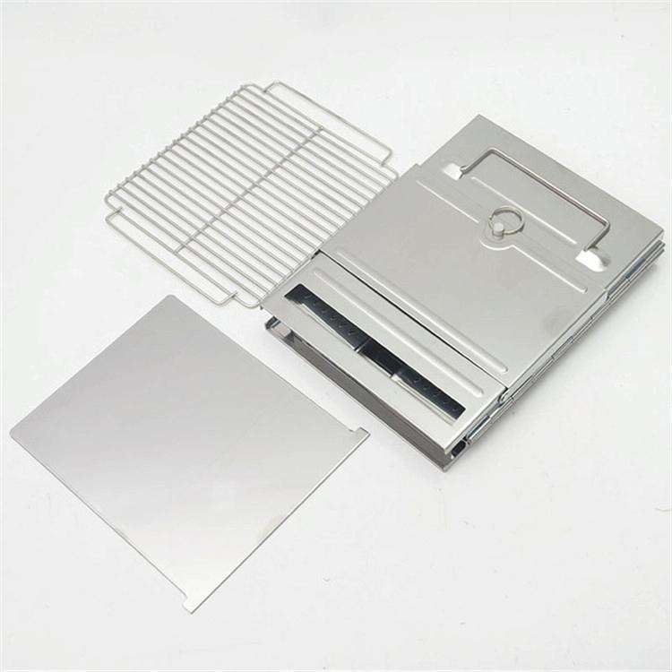Portable Stainless Steel Folding Barbecue Stove Charcoal Barbecue Grill Outdoor Camping Wood Stove
